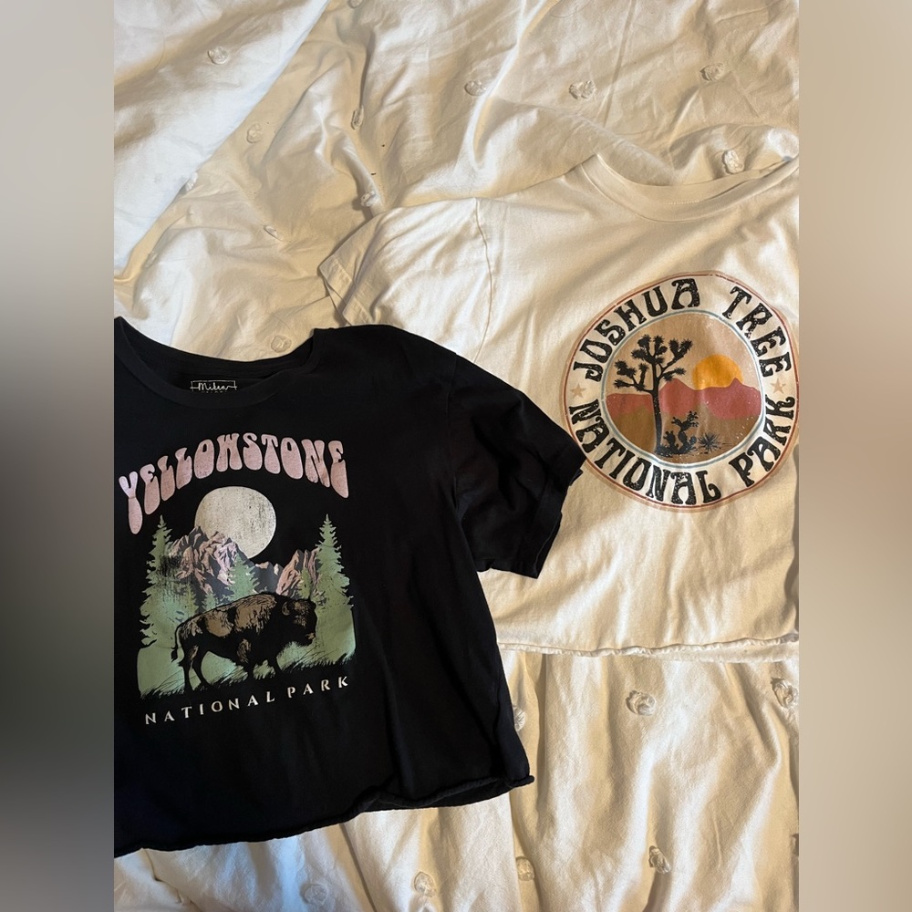 Yellow stone and Joshua tree National park Oversized tees